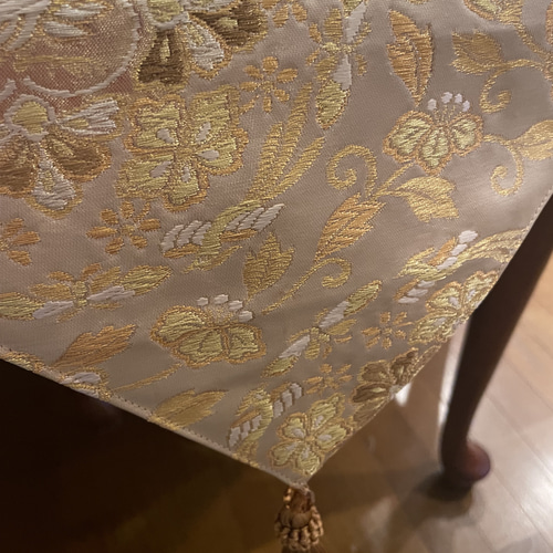 豪華刺繍 袋帯で作った正絹テーブルランナー帯リメイク1631 豪華刺繍 袋帯で作った正絹テーブルランナー帯リメイク1631