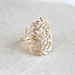 [クリスマス超早割] Foliage circle ring [R101K10] 1枚目の画像