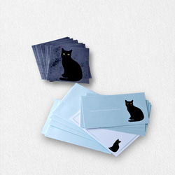 黒猫のハッピーセット（カード&ミニ封筒＆シール） 1枚目の画像