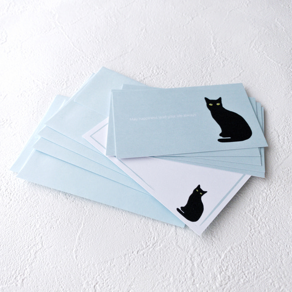 黒猫のハッピーセット（カード&ミニ封筒＆シール） 4枚目の画像