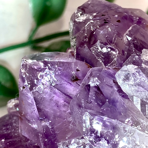 愛の守護石✨レインボー ゲーサイト内包 アメジスト クラスター 【公式