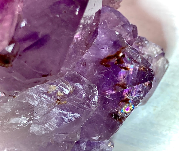 愛の守護石✨レインボー　ゲーサイト内包　アメジスト　クラスター 愛の守護石✨レインボーゲーサイト内包アメジストクラスター