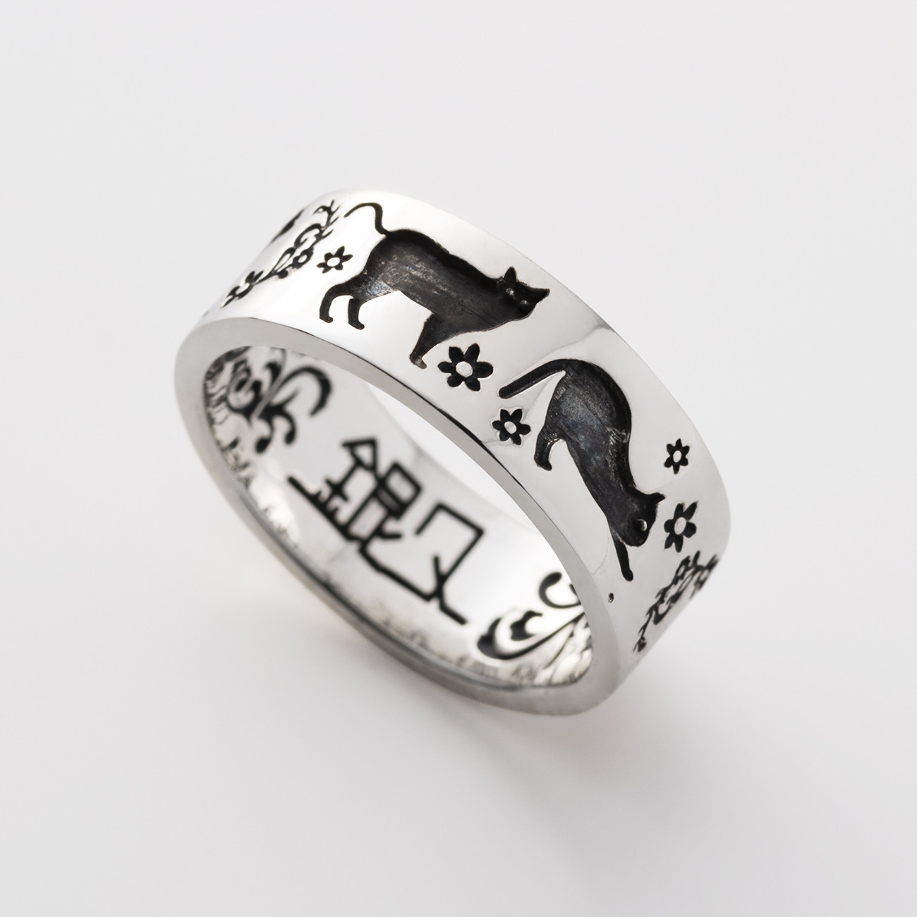 ぐるっと猫凹シルバーリング