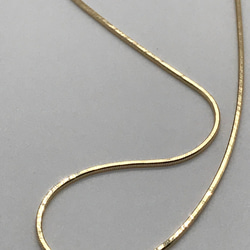 イエローゴールドK10スネークチェーンネックレス 1.0mm53cm