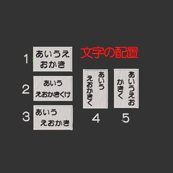 【送料無料】2枚セット★お名前 刺繍 5×8センチまで 名入れ ワッペン ゼッケン 体操服 2枚目の画像