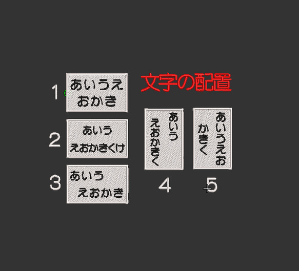 【送料無料】2枚セット★お名前 刺繍 5×8センチまで 名入れ ワッペン ゼッケン 体操服 2枚目の画像