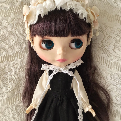ビスクドール　アンティーク　布花　ヘッドドレス ビスクドール アンティーク 布花 ヘッドドレス