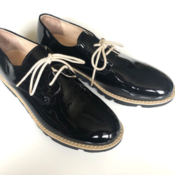 a-01 leather shoes (p. black)【エナメルレザー】 8枚目の画像