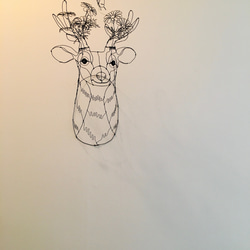 ワイヤーアート　ワイヤークラフト  鹿flower マーガレットシカ【受注制作】 11枚目の画像