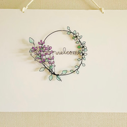 ワイヤークラフト・ワイヤーアート☆オリジナルフラワーリースの