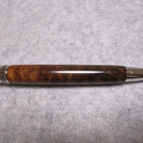 神代屋久杉瘤 黒油木 トラ杢 ガラスコート仕上げ 回転式ロング