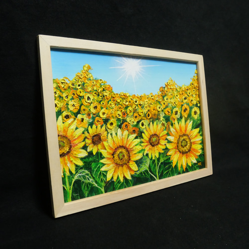 油絵 油彩 油彩画 絵 絵画【太陽と向日葵】 油絵 油彩 油彩画 絵 絵画【太陽と向日葵】 絵画 HR 通販 19688506