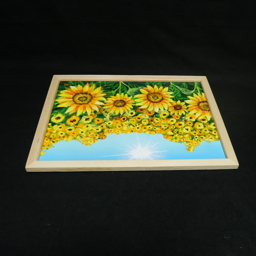 油絵 油彩 油彩画 絵 絵画 【太陽とひまわり畑】 絵画 HR 通販