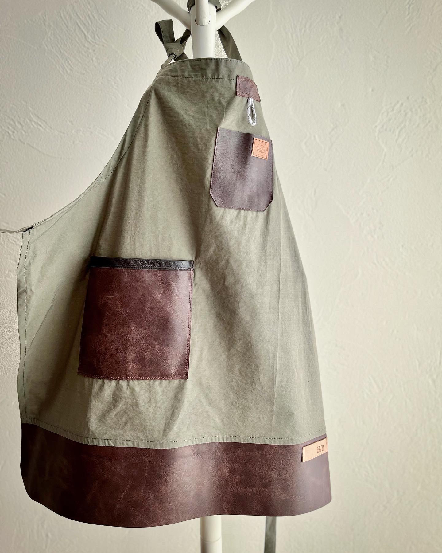 【一点物】レザーコンビエプロン