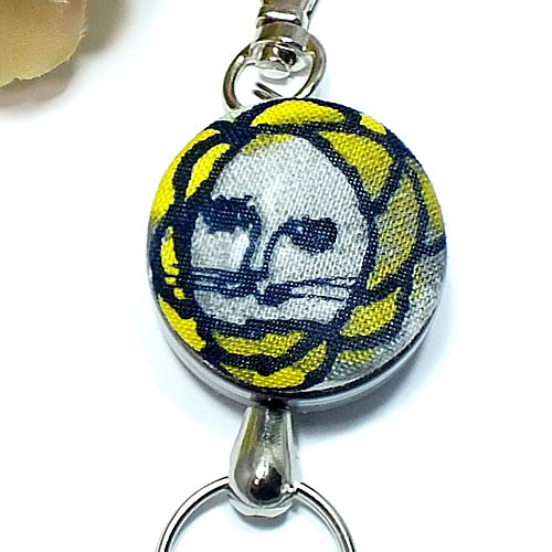 ブルーのみ リールキーホルダー ＊ミナペルホネン ＊look キーリング