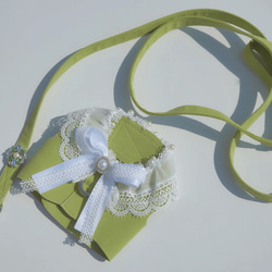 Lace Collar Harness + Leash (Flower Petal Pink) 7枚目の画像