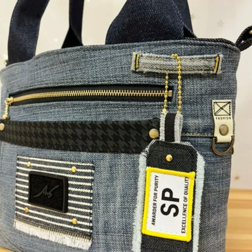 古着デニムリメイクバッグNo.141☆トートバッグ トートバッグ