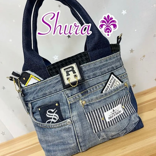 古着デニムリメイクバッグNo.141☆トートバッグ トートバッグ