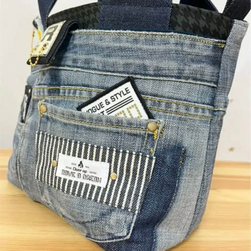 古着デニムリメイクバッグNo.141☆トートバッグ トートバッグ