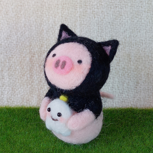 【オーダー受付中】犬 猫 鳥 豚 馬 動物 ハロウィン 羊毛フェルト ストラップ オーダー受付中】犬 猫 鳥 豚 馬 動物 ハロウィン 羊毛フェルト