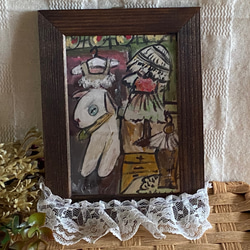 値下げ中 西洋アンティーク 壁飾り 壁画 立体 絵画 レトロ
