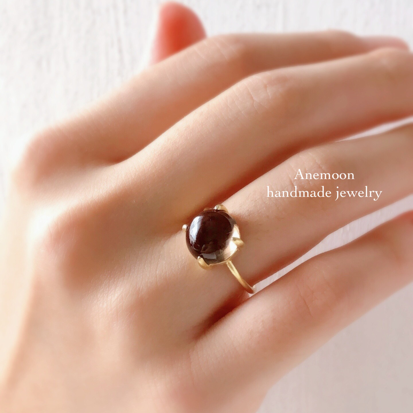 ♠️スモーキークォーツ14kgf製ネックレス 約40cm 天然石10mm