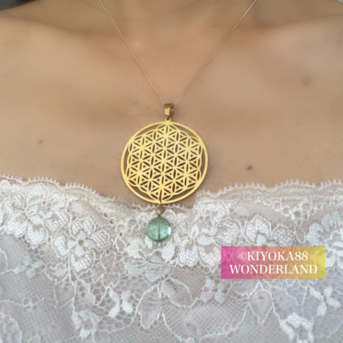 パワーオブライフ・ペンダント (シルバープルーフ) ゴールド＋キャッツアイ パワーオブライフ・ペンダントコイン (シルバープルーフ) ゴールド＋