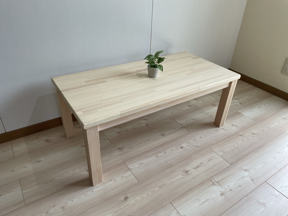 【サイズオーダー可】木のぬくもり感じるロ―テーブル・N×グリーン サイズオーダー可】木のぬくもり感じるロ―テーブル・ﾎﾜｲﾄ ロー