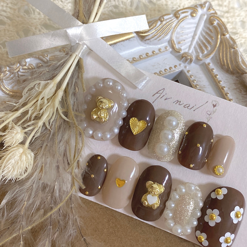 サイズオーダー♡うるうるチーク×バタフライネイルチップ パープル  