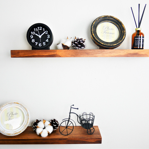 ウォールシェルフ 飾り棚 フローティング 棚受け 400㎜幅 奥行95