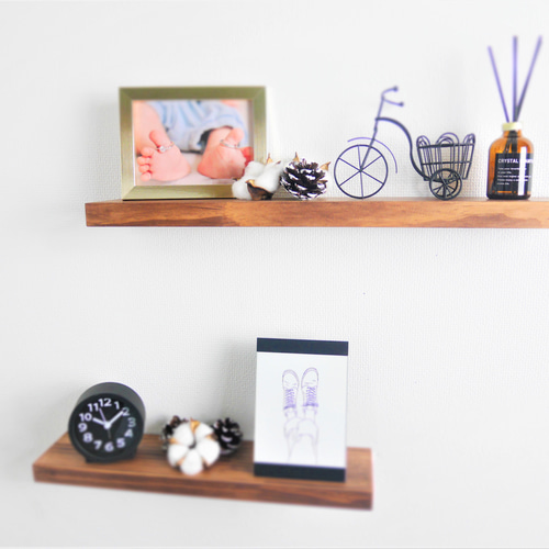 ウォールシェルフ 飾り棚 フローティング 棚受け 600㎜幅 奥行95