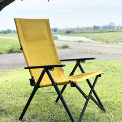 ヒッコリーストライプデニム＋防水帆布リクライニングチェアシート