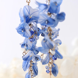 青い藤の花のピアス／イヤリング 12枚目の画像