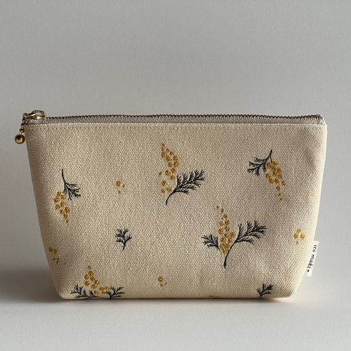 ミモザ刺繍❤︎ポーチ ポーチ ito.maki 通販 14520103｜Creema