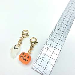 【Halloween】かぼちゃ&ゴースト　シンプルストラップ 3枚目の画像