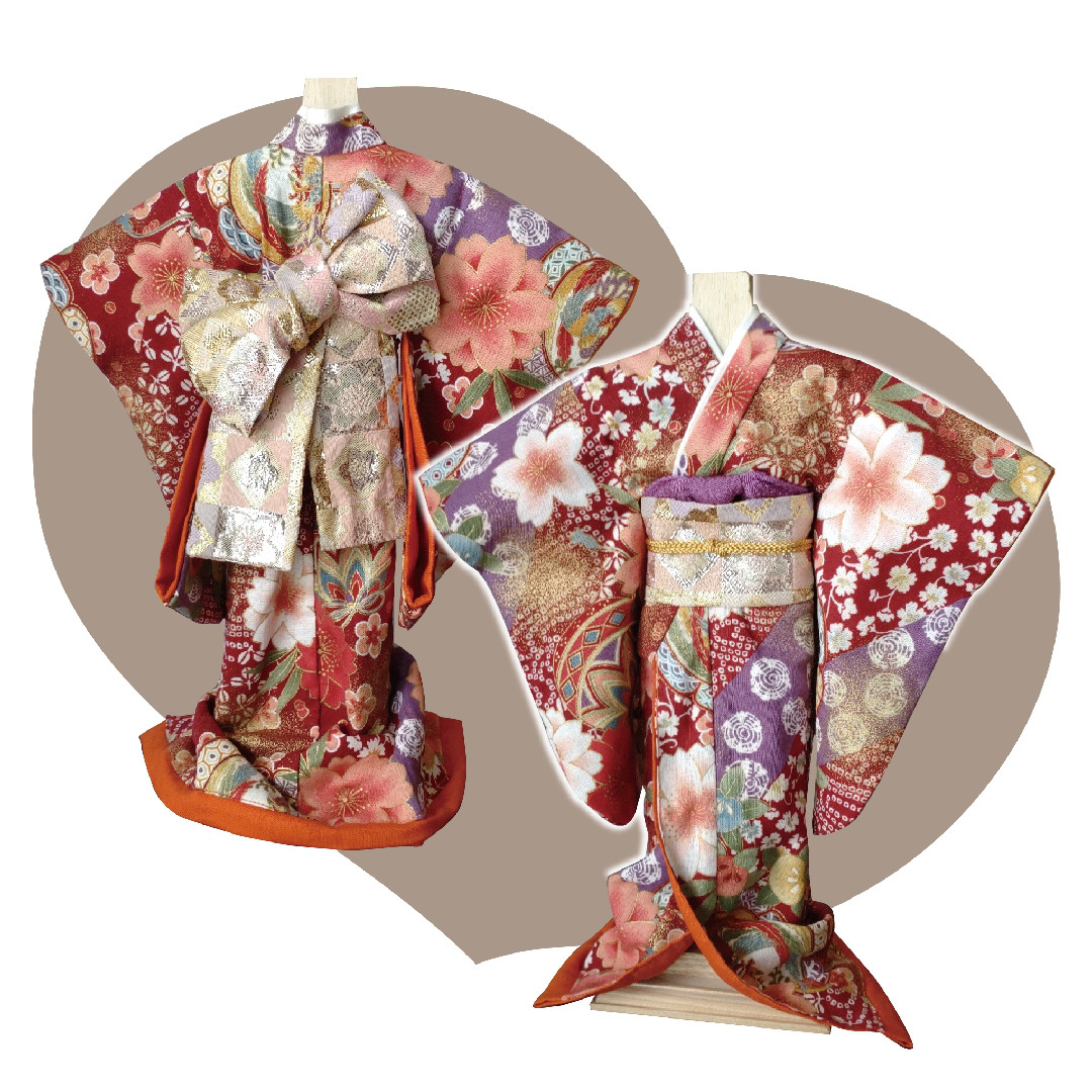 392小さな着物ミニチュア着物ストラップ