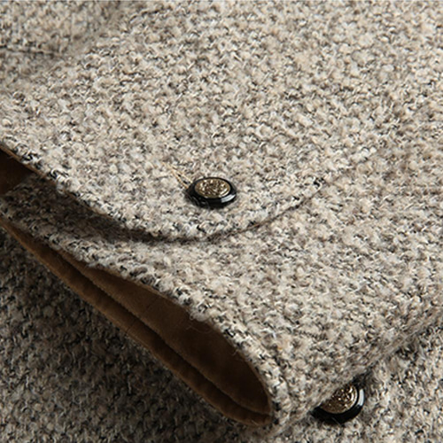 ウール混 秋冬向き ステンカラーコート ショートコート コート jadore