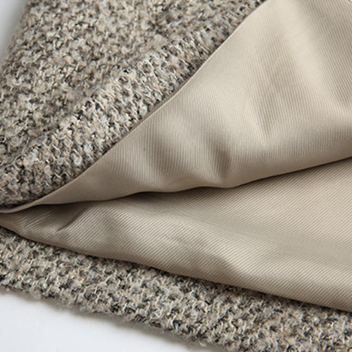 ウール混 秋冬向き ステンカラーコート ショートコート コート jadore