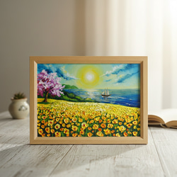 油絵 絵画 【大桜】 絵画 HR 通販 14354296｜Creema(クリーマ