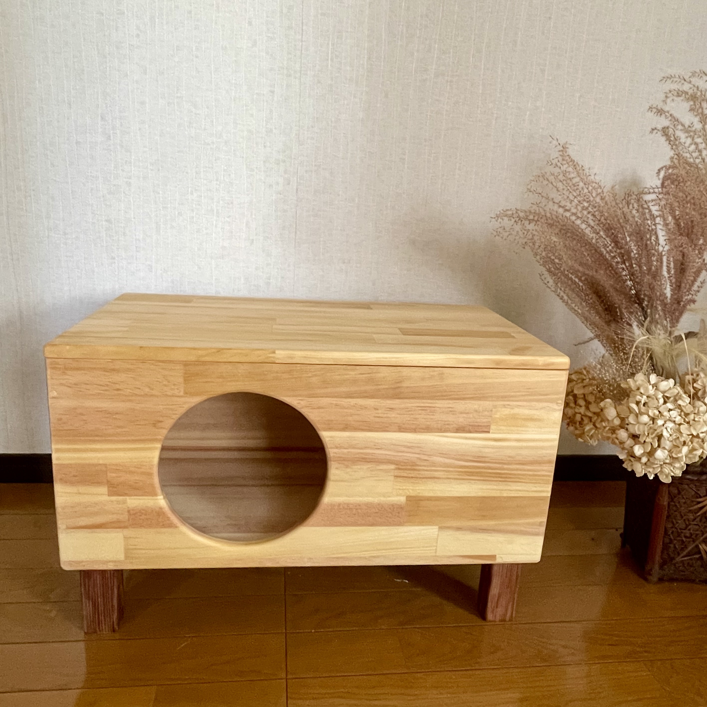 脚付きキャットハウス　横長タイプ　オーダー製作