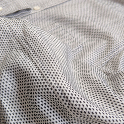 <OSOCU> Chita-momen band collar shirt ”Sashiko””　知多木綿　刺し子シャツ 4枚目の画像