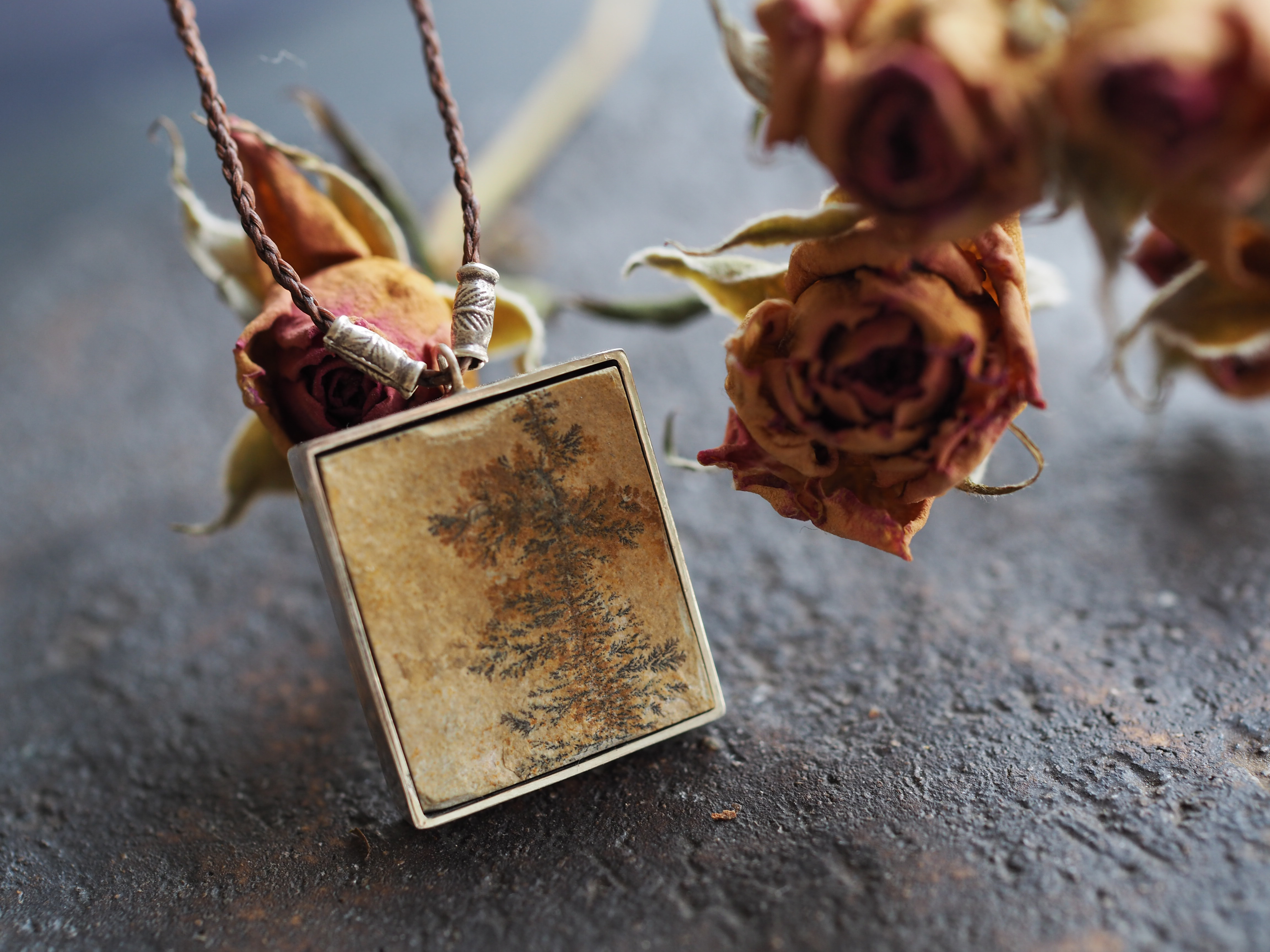 dendrite silver necklace (mizukagami)