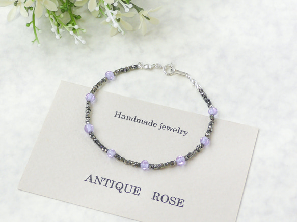 ❮再販×4❯ アンティークNo.22★フランス製アンティークビーズ  ブレスレット　 3枚目の画像