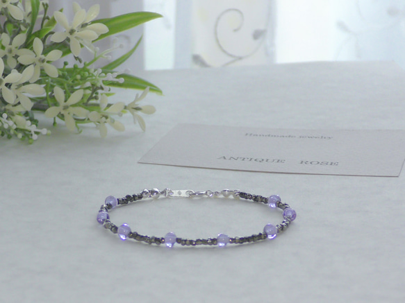 ❮再販×4❯ アンティークNo.22★フランス製アンティークビーズ  ブレスレット　 6枚目の画像