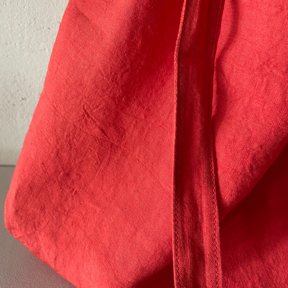 European linen bag (scarlet) 14枚目の画像