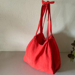 European linen bag (scarlet) 12枚目の画像