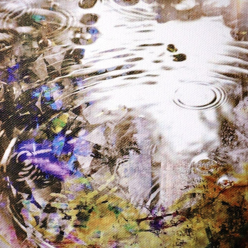 水たまりの世界」A5サイズ アート キャンバスプリント アート