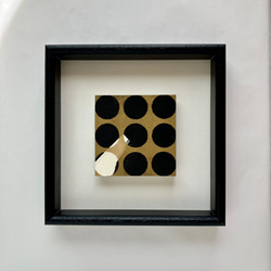 和モダン」額装ミニアートパネル【No.001】墨×アンティーク