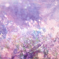「春の野原」Ａ５サイズ　キャンバスプリント　アート　インテリア　春　ピンク　野原　自然　癒し　光　透明感　ペールカラー 5枚目の画像