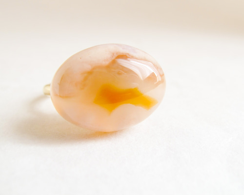 天然石チェリーブロッサムアゲートリング（20×15mm） 指輪・リング
